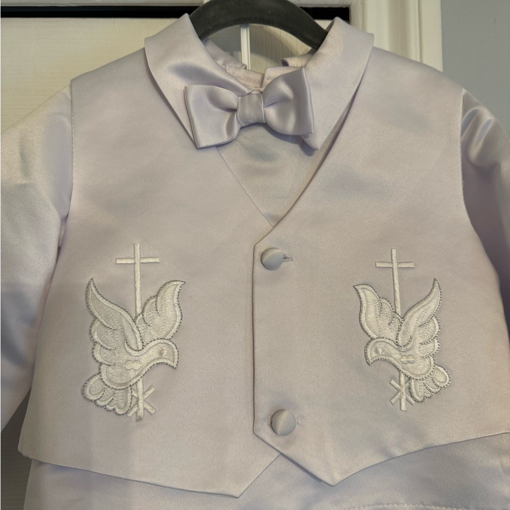 Boys/Toddler Baptism Pure White vest suit - 2T-3T